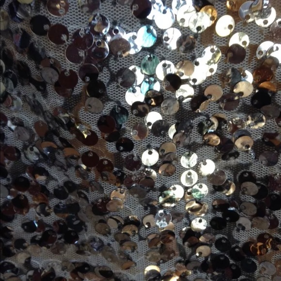 tahari sequined bling party Blouse M - Picture 5 of 6